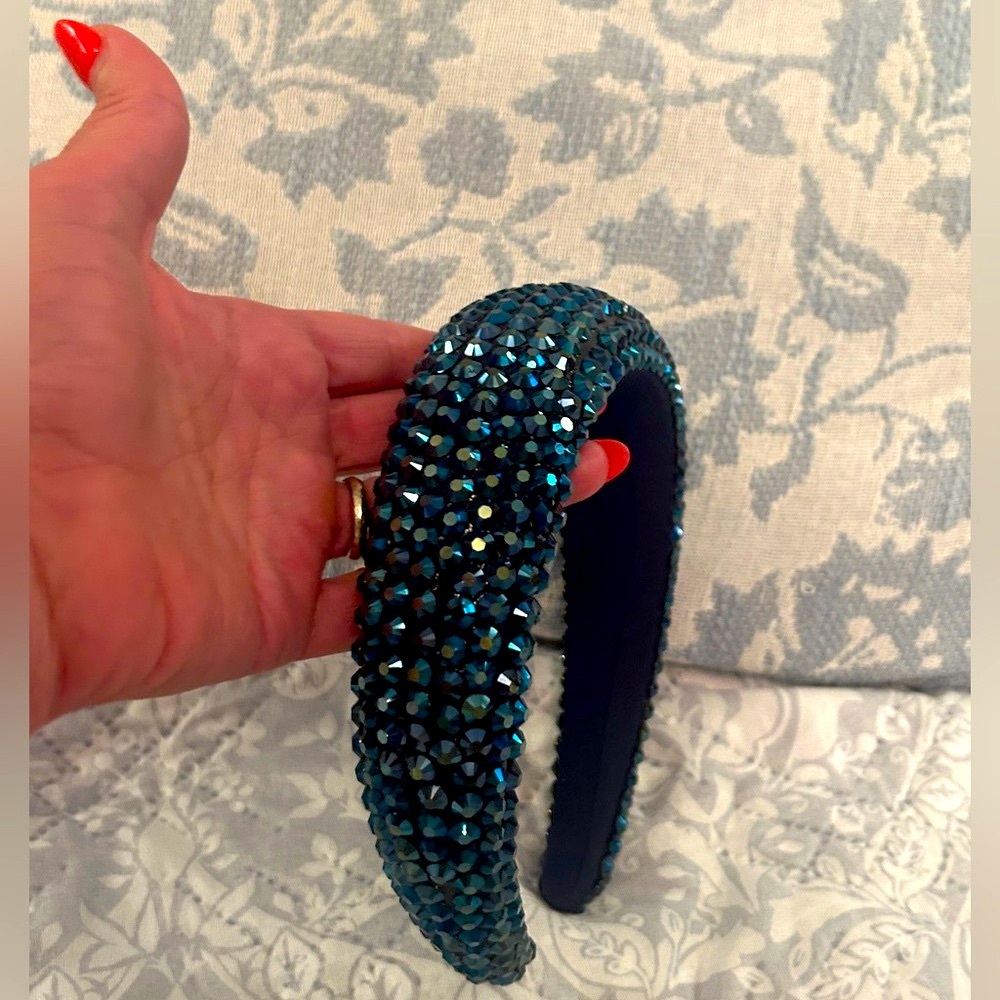 Blue Crystal Embellished Hair Accessory